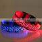 Leopard-print flat fibre LED collar light pet dog collar supports customized size