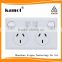 double safety home socket australian Wall Light plug 5V 2.1A electrical sockets USB Wall Switch Socket