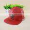 Cool Punk Rock Lion Head Decorated Flat Brim Snake PU Leather Hiphop Cap