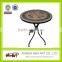 Elegant design metal patio mosaic outdoor furniture living room mosaic metal furniture