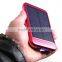 Wholesale Ultra Slim Metal Portable Solar Charger Solar Power Bank 6000mAh For Mobile Phone