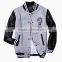 cotton fleece varsity jacket,custom cotton fleece varsiy jacket,customized cotton fleece leather sleeves varsity jacket