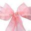 beautiful and cheap wedding hotel banquet crinkle/crushed taffeta chairsash/chair cover bow/