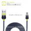 walnut 1.2m length black micro USB cable for universal phone