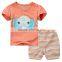 boys stripe short kids boys t shirt wholesale cartoon baby girls clothing sets