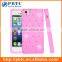 Set Screen Protector And Case For Iphone 5 , Orange Silicone Mobile Phone Diamond Cover