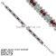 BXA5-007 925 Sterling Silver Jewelry with Beads, Silver Garnet Jewelry, Silver Garnet Beads Bracelet