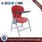 office furniture leather folding chair with steel frame conference chair with writing table HX-TRC005