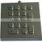 17 keys Vandalproof customized metal keypad with electronic controller