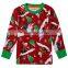 (AB6435)24m-6y red NOVA baby boy sleepwears 2015 autumn sleepwears printed christmas trees child wholesale clothing PROMOTION