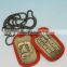 bulk promotional items logo diy cheap wholesale army necklace /dog tags with covering rubber