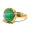 The Gopali Jewellers Green Onyx Gemstones Ring 925 Sold Sterling Silver Ring Designer Prong Ring