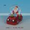 Unique christmas snow globes,resin santa snow globe for wholesale