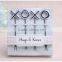Wedding favor and gift XO fruit fork Stainless Steel Shape Metal Fruit Fork