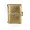 Wholesale price lightweight snap closure soft gold bookfolio card holders factory price