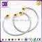 Wholesale adjustable bangle with two magnet tone bracelets/bangle