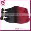 Wholesale price 7A 100% virgin Indian human ombre color 1B/red hair extension Indian hair weave