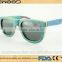 Custom square blue canada maple wood skateboard wooden sunglasses