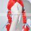 Cartoon Red Dreadloks with two ponytials wig N358