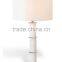 high quality slim decorative white marble table lamp with cylinder shade