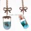 Handmade Drifting Bottle Wish Necklace Copper Best Gift Wishing Luck Star Bottle Pendant