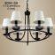 Creative Simple American Country Wrought Iron Chandelier,Cloth Bedroom Chandelier