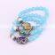 Round Facetd Stone Beaded Bracelets with Pave Crystal Nature Pearl And Mix Color Malaysian Jade Jewelry