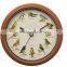 Round 10 inch plastic wooden-looking Wall clock