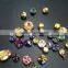 Round Shape sew on stone in metal setting U1028FS