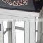 Handmade wooden white metal lantern