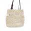 Women Retro Wooden Beads Beach Shoulder Bag trend bolsas femininas Straw Woven Bags Tote Handbag