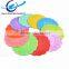 Colorful Flowers Large Size Silicone Placemat Cup Mat Round Heat Insulation Pad Table Placemat