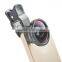 Portable 3in1 Clip-on Lens Kit-0.4X Wide Angle+180 Degrees Fisheye + Macro lens For Mobile phones / Tablets