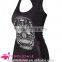 3D Black Scary Ladies Skull Snake 3D Printed Tank Top ,women Summer Printed Vest