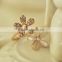 Wholesale Cheapest price diamante double flower rings