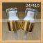 24/410 white color cover aluminum matt silver with over clear cap