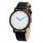 Zebra wood lady watches Japan quartz movement genuine leather band watches