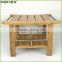 Bamboo Shower Bench with Shelf and Rubber Feet Homex BSCI/Factory
