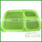 2017 Plastic Food Container 3-Compartment Microwave Safe Black Container With Lid/divider