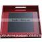 Square colored lacquer serving tray