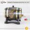 OEM laying down 1.5L 3L 5L 10L wooden wine OAK barrel