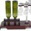High quality wooden wine rack and hanging wine glass rack