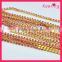Crystal roll pink rhinestone cup chain with gold claw WRC-012
