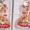 JADAU GOLD PLATED Dangler ORANGE BEADS JHUMKA TEMPLE EARRINGS real look