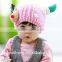 Christmas super warm Lovely toddler Knitted Baby kids hat and Scarf Set