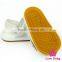 Funny Summer Infant Unisex Plain White Tassel Baby Prewalker Flat Sandals Shoes Barefoot Working