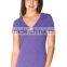 Next Level Apparel Ladies' Tri-Blend Deep V Tee - made of pre-shrunk 50% polyester, 25% cotton, 25% rayon. Comes with your logo