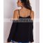 Latest design open shoulders thin straps woman blouse