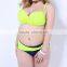 Nylon Plus Size Bikini backless two piece padded skinny style stretchable patchwork Sold By Set