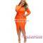 New cheap clothing Fashion slit long sleeve plus size sexy dress